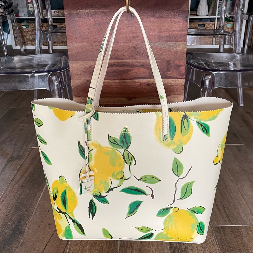 kate spade Painterly Lemon Street Len leather tote